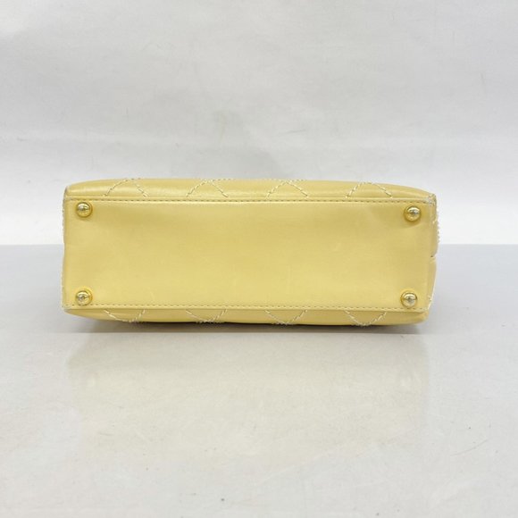 CHANEL Lambskin Beige Tote Bag Wild Stitch 23.5cm x 23cm - Picture 3 of 15